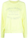 Embroidered Logo Sweatshirt Neon - ZADIG & VOLTAIRE - BALAAN 1