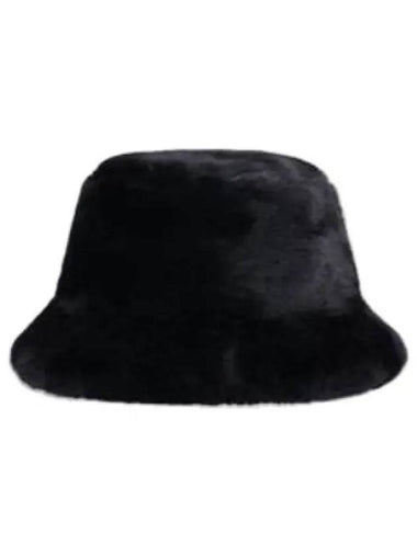 Stand Studio Vera Fake Fur Bucket Hat Black - STAND STUDIO - BALAAN 1