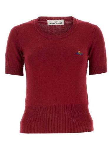 Bea Ribbed Knit Top Red - VIVIENNE WESTWOOD - BALAAN 1