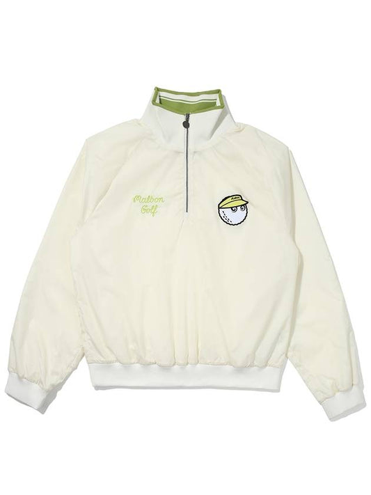 Bucket half zip up piste IVORY WOMAN - MALBON GOLF - BALAAN 1