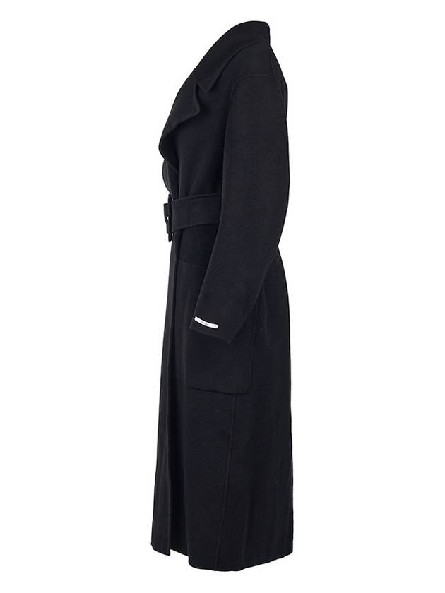 Bimba Double Face Wool Single Coat Black - MAX MARA - BALAAN 4