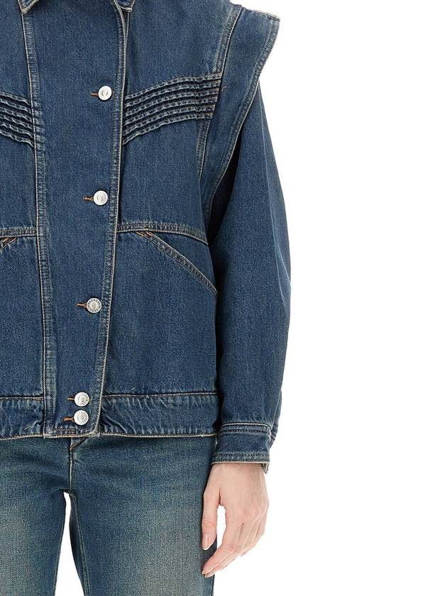 Hamon Denim Jacket Faded Blue - ISABEL MARANT - BALAAN 5