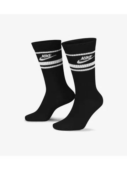 Sportswear Everyday Essential Crew Socks 3 Pack Black - NIKE - BALAAN 2