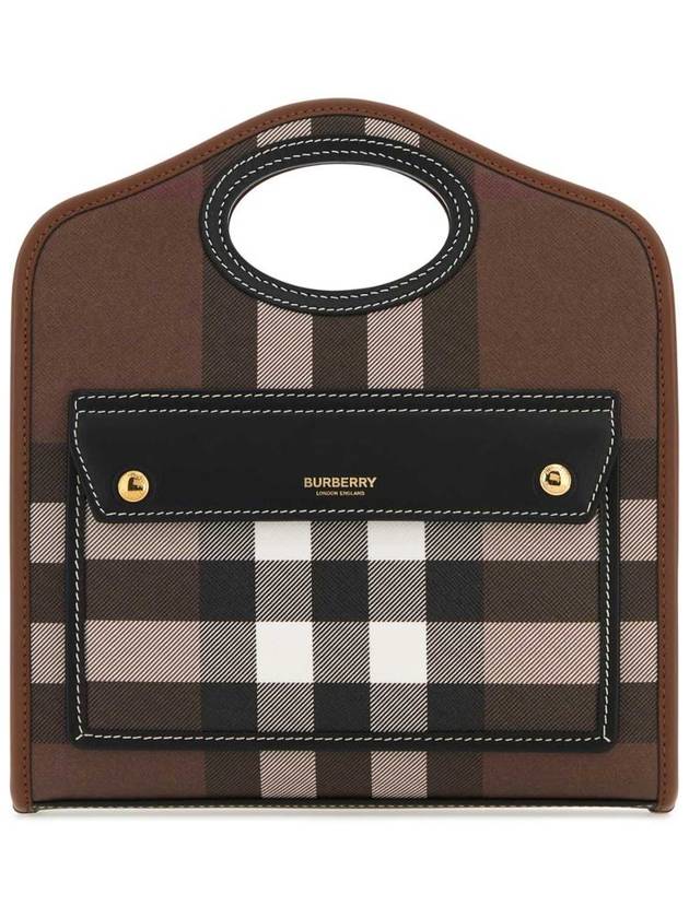 Mini Pocket Tote Bag Brown - BURBERRY - BALAAN 2