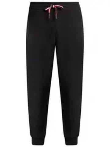 Tricolor Accent Cotton Sweatpants Black - MONCLER - BALAAN 1