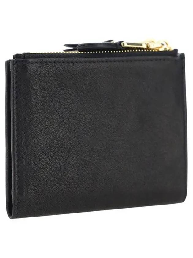 Logo Detail Napa Leather Half Wallet Black - MIU MIU - BALAAN 3