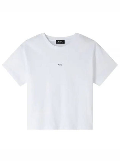 Boxy Micro Logo Short Sleeve T-Shirt White - A.P.C. - BALAAN 2