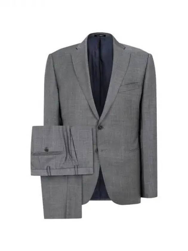 Men s Glossy Wool Single Suit Gray 270813 - EMPORIO ARMANI - BALAAN 1