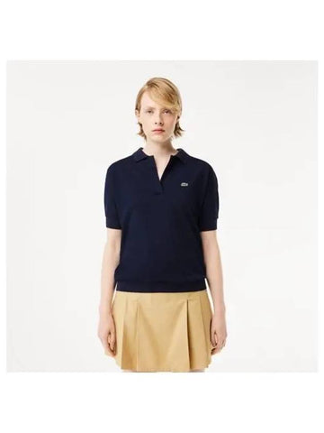 Women s Relaxed Fit Heritage Polo Shirt Navy - LACOSTE - BALAAN 1