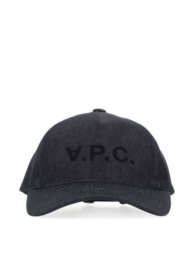 VPC Velvet Logo Denim Ball Cap Blue - A.P.C. - BALAAN 2