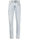 Roll Cuff Mid-Rise Slim Fit Denim Jeans Blue - BRUNELLO CUCINELLI - BALAAN 1