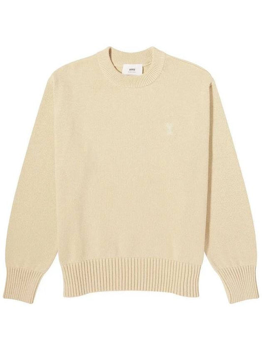 De Coeur Crewneck Knit Top Ivory - AMI - BALAAN 2