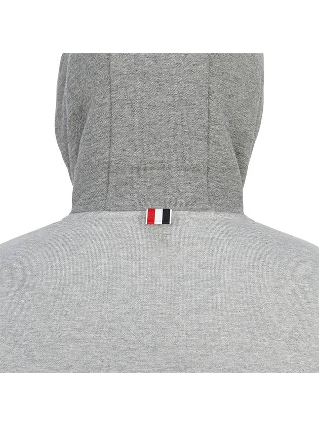 Panel Drawstring Cotton Hoodie Grey - THOM BROWNE - BALAAN 7