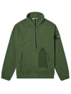 Men's Pocket Half Zip Up Sweatshirt Dark Green - STONE ISLAND - BALAAN 1