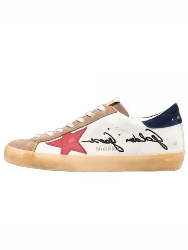 Superstar Signature Embroidered Low Top Sneakers White Tobacco - GOLDEN GOOSE - BALAAN 2