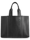 Woody Logo Large Tote Bag Black - CHLOE - BALAAN 2