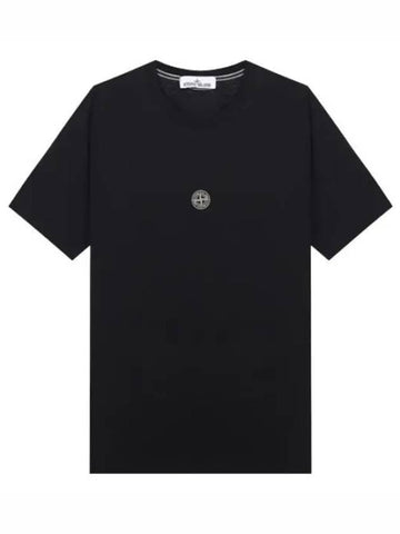 Compass logo lettering print t shirt short sleeve men s - STONE ISLAND - BALAAN 1