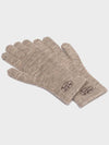 Knit Logo Gloves Oatmeal - RECLOW - BALAAN 2