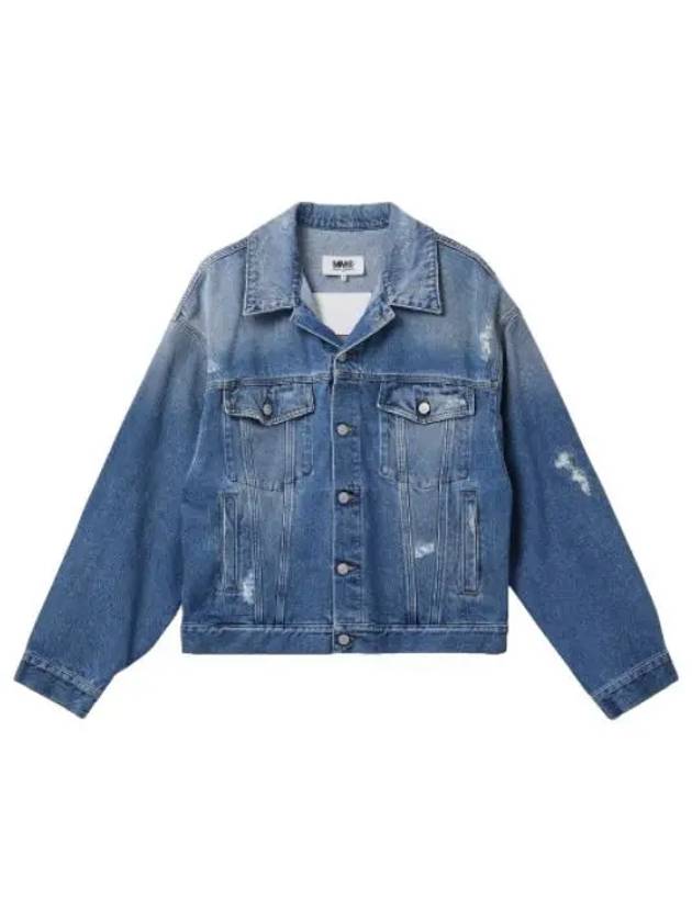 MM6 Denim Jacket Blue Jumper - MAISON MARGIELA - BALAAN 1