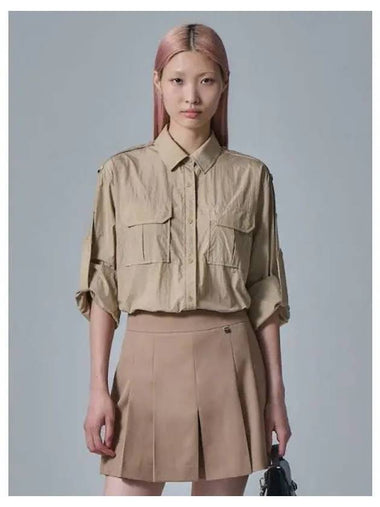 Military pocket cargo long sleeve shirt beige domestic product GM0024060444477 - JUUN.J - BALAAN 1