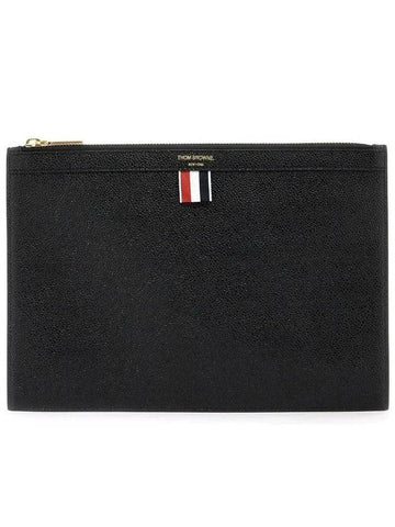 RWB Tab Pebble Grain Clutch Small - THOM BROWNE - BALAAN 1