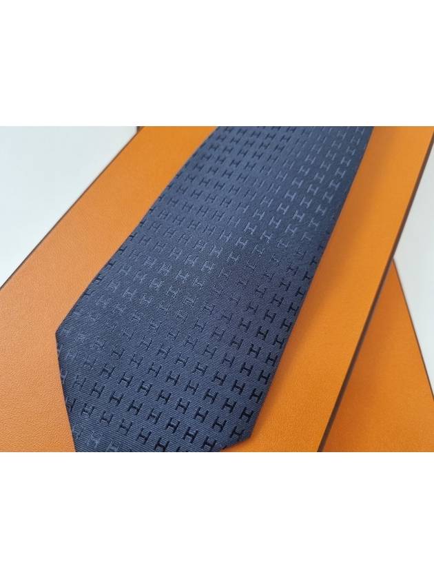 Faconnee H Tie Grey - HERMES - BALAAN 4