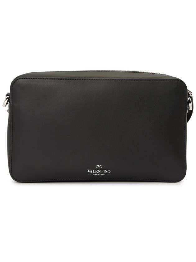 Garavani VLTN logo leather cross bag black - VALENTINO - BALAAN 5