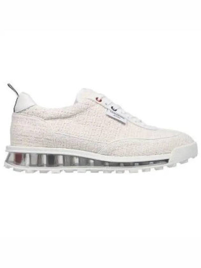 Tech Runner Tweed Lace-Up Low Top Sneakers White - THOM BROWNE - BALAAN 2