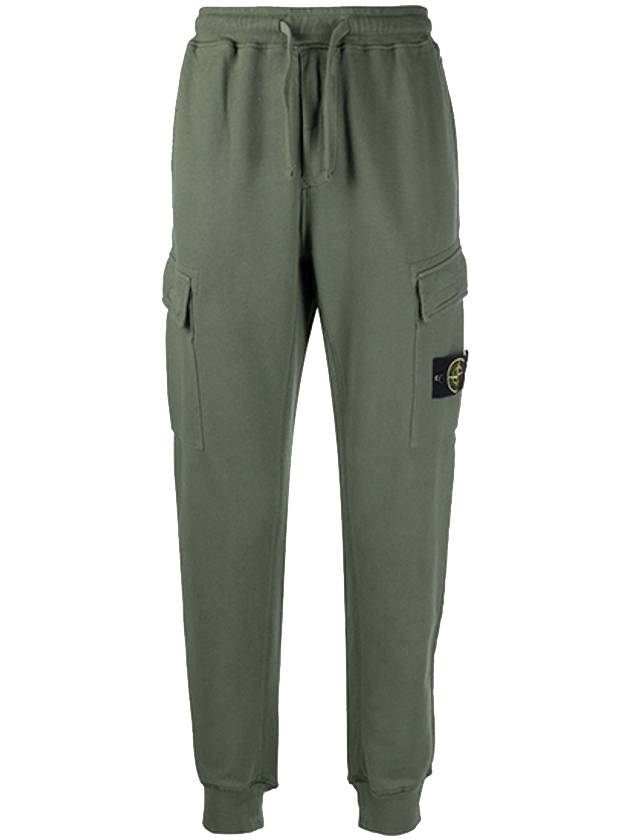 Wappen Patch Jogger Baggy Pants Khaki - STONE ISLAND - BALAAN 1