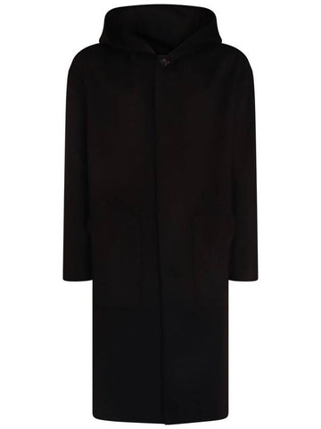 Giorgio Armani Black Wool Coat - GIORGIO ARMANI - BALAAN 1