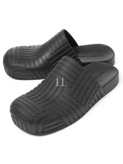 Intrecciato Rubber Clogs Slippers Black - BOTTEGA VENETA - BALAAN 2