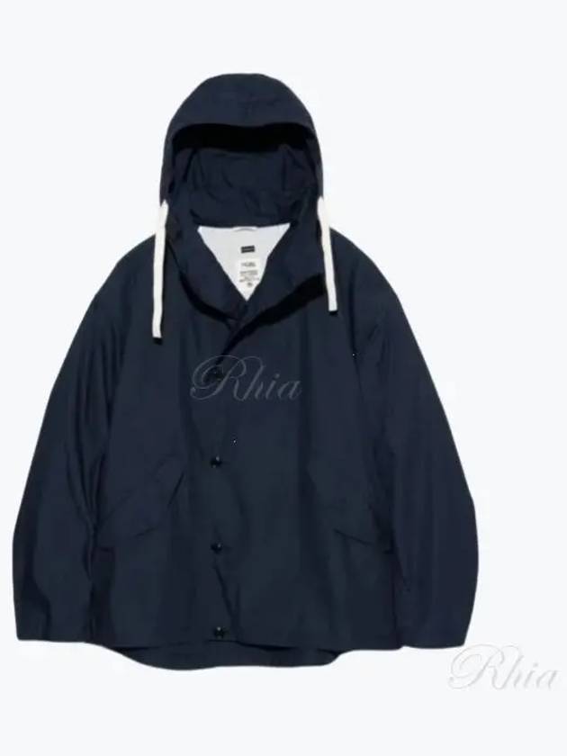 Flap pocket button hooded jacket navy - NANAMICA - BALAAN 2