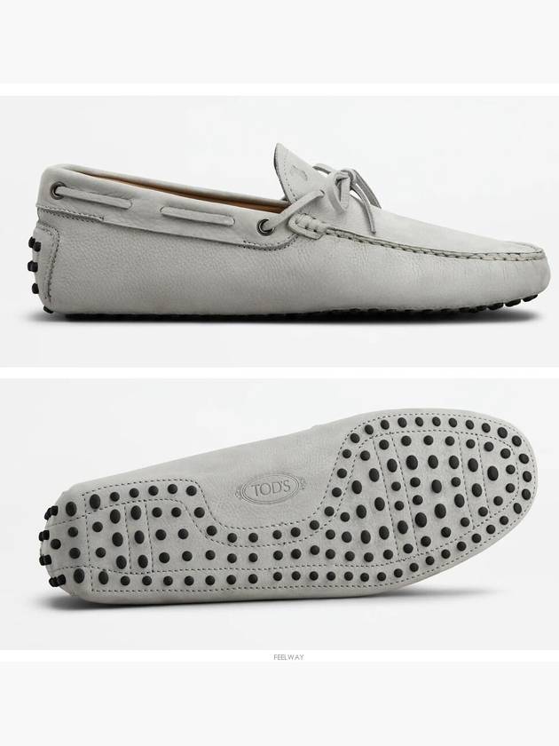 Men's Nubuck Gomino Driving Shoes Gray - TOD'S - BALAAN 5