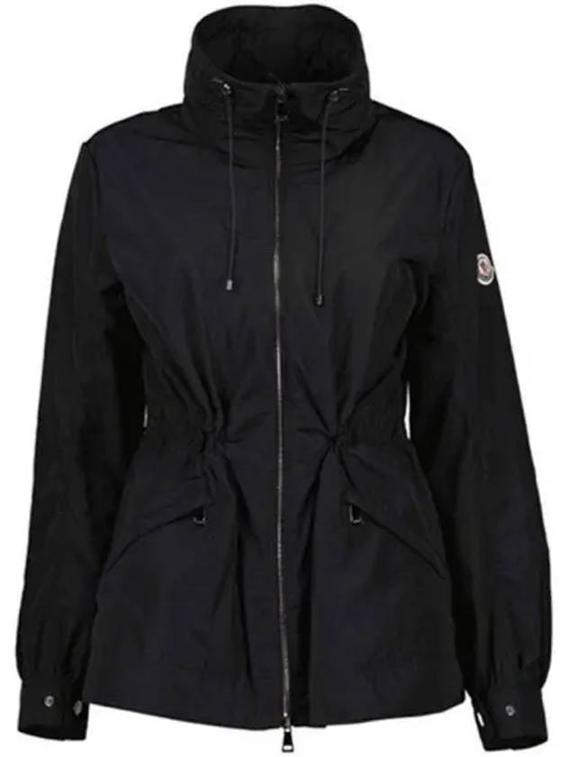 1A00087 5979X 999 ENET Logo Patch Neck Zip up Jacket Black Women TJ 271320 - MONCLER - BALAAN 1