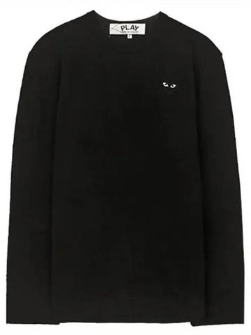 AZ T120 051 1 Black Wappen Round Long Sleeve T Shirt Men s TEO 270486 - COMME DES GARCONS - BALAAN 1