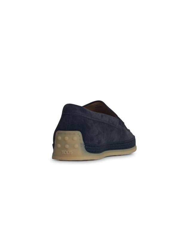 Men's Suede Slip-ons Loafers Blue - TOD'S - BALAAN 4