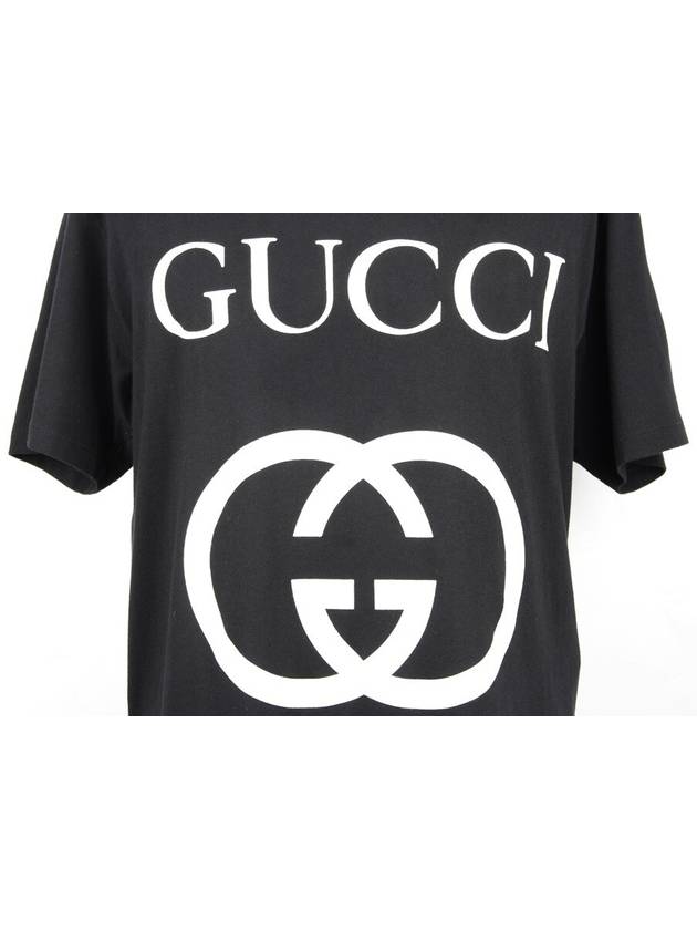 GG logo short sleeve t shirt black S - GUCCI - BALAAN 2