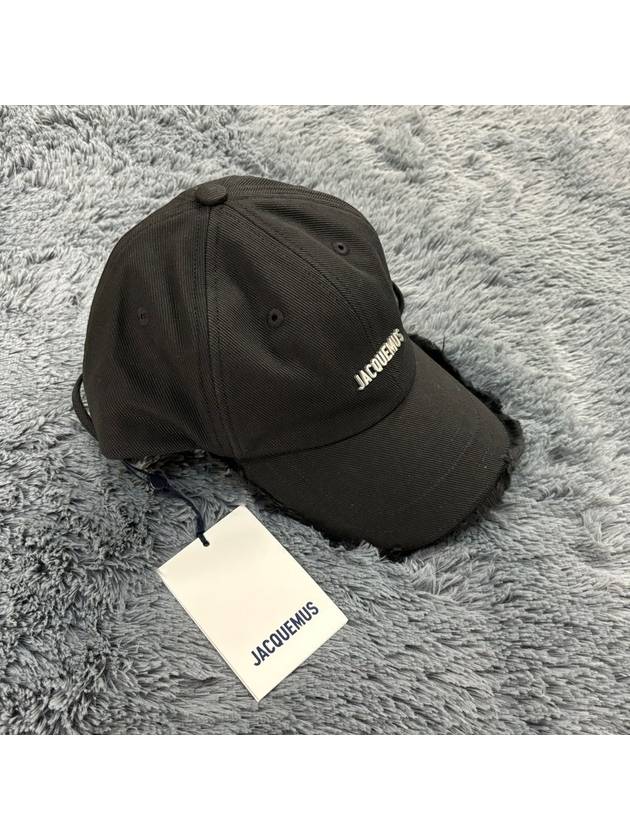 La Casquette Artichaut Fringe Metal Logo Ball Cap Black - JACQUEMUS - BALAAN 2