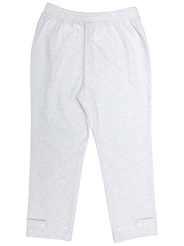 Button Jogger Track Pants White Melange Grey - THE GREEN LAB - BALAAN 5