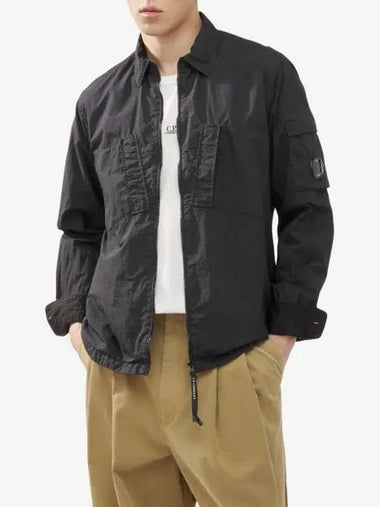 CP Company Tylon L Shirt Jacket Black 16CMSH111A005783G999 - CP COMPANY - BALAAN 1