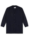 V Neck Wool Long Cardigan Navy - MAISON MARGIELA - BALAAN 2