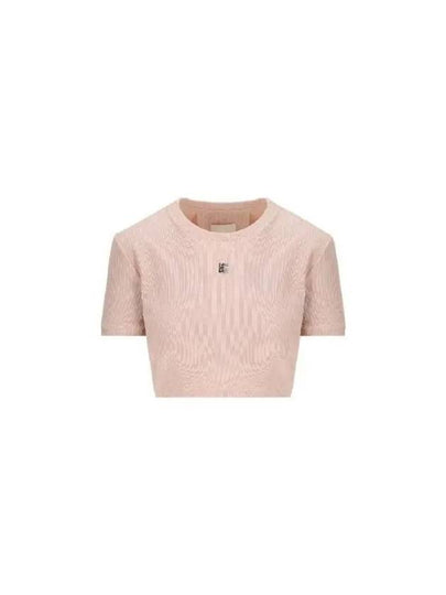 4G Logo Crop Short Sleeve T-Shirt Pink - GIVENCHY - BALAAN 2