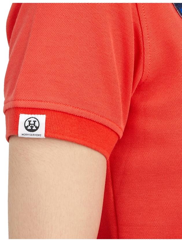 Women's Goody Emblem Short Sleeve PK Shirt Orange - HORN GARMENT - BALAAN 11