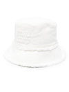 Denim Bucket Hat White - MIU MIU - BALAAN 1