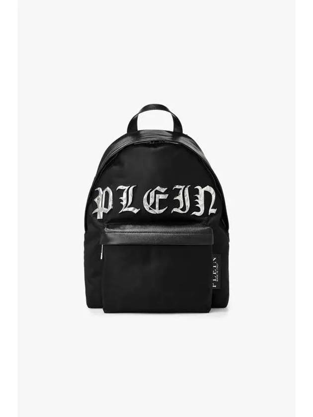 Men s Big Gothic Logo Nylon Backpack Black - PHILIPP PLEIN - BALAAN 1