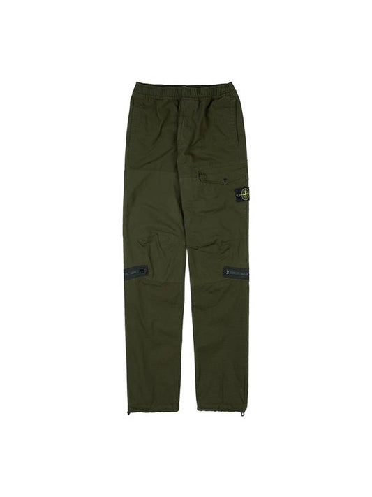 Wappen Logo Cotton Cargo Pants Olive Green - STONE ISLAND - BALAAN 1