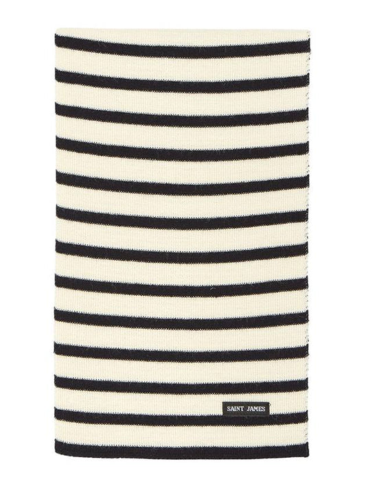 Rayee Stripe Muffler Ecru Marine - SAINT JAMES - BALAAN.