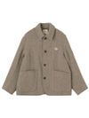 Wool Light Pile Jacket Beige - DANTON - BALAAN 1