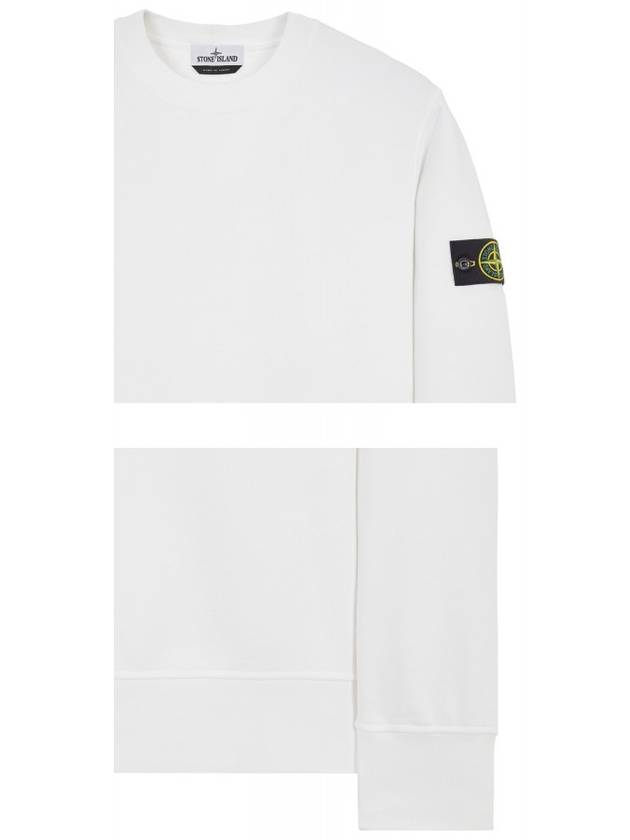 Round-Neck Sweatshirt White - STONE ISLAND - BALAAN 6