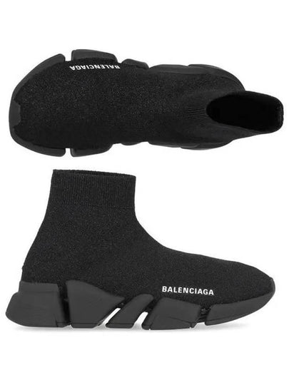 Speed ​​2.0 High Top Sneakers Shiny Black - BALENCIAGA - BALAAN 2